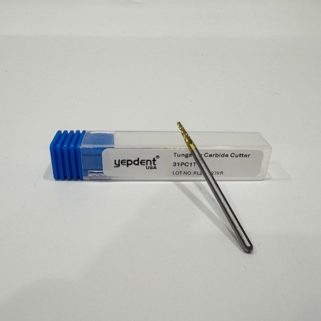 Laboratory Carbide Bur HP, 31P,Coarse Cut,Gold 1pc/pack
