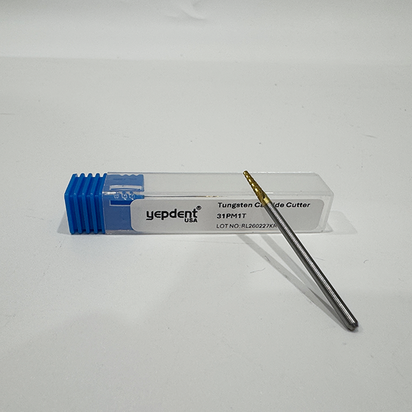 Laboratory Carbide Bur HP, 31P,Medium Cut,Gold 1pc/pack