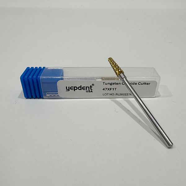 Laboratory Carbide Bur HP, 47X,Fine Cut,Gold 1pc/pack