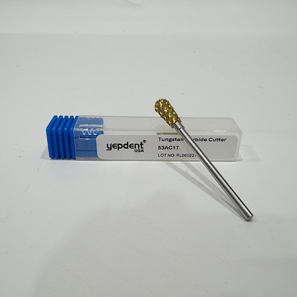Laboratory Carbide Bur HP, 53A,Coarse Cut,Gold 1pc/pack