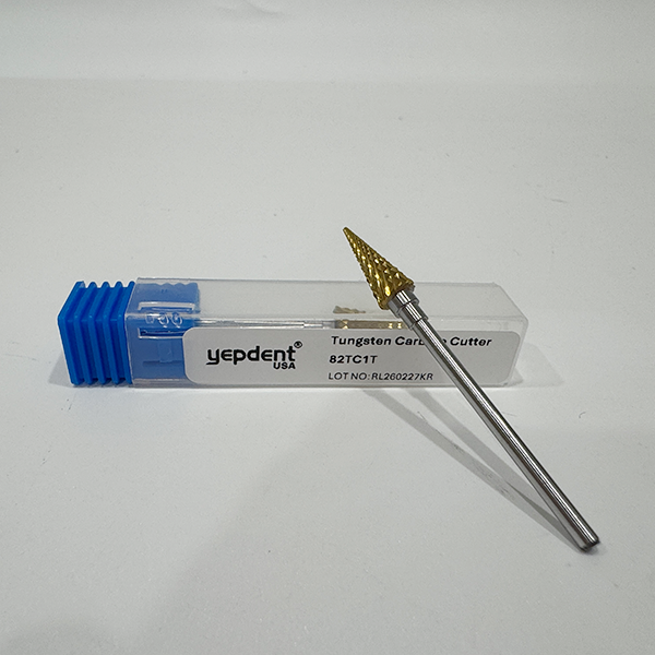 Laboratory Carbide Bur HP, 82T,Coarse Cut,Gold 1pc/pack
