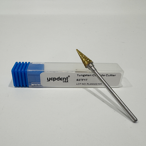 Laboratory Carbide Bur HP, 82T,Fine Cut,Gold 1pc/pack