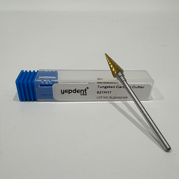Laboratory Carbide Bur HP, 82T,Medium Cut,Gold 1pc/pack