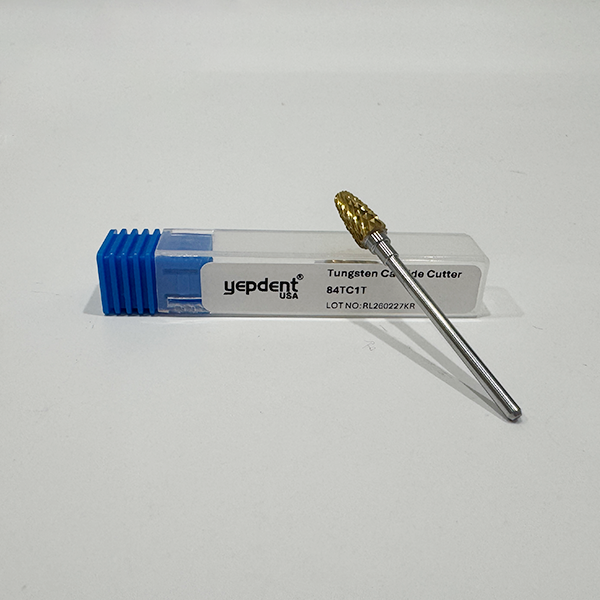 Laboratory Carbide Bur HP, 84T,Coarse Cut,Gold 1pc/pack
