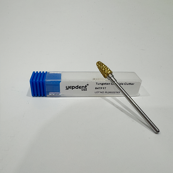 Laboratory Carbide Bur HP, 84T, FIne Cut,Gold 1pc/pack