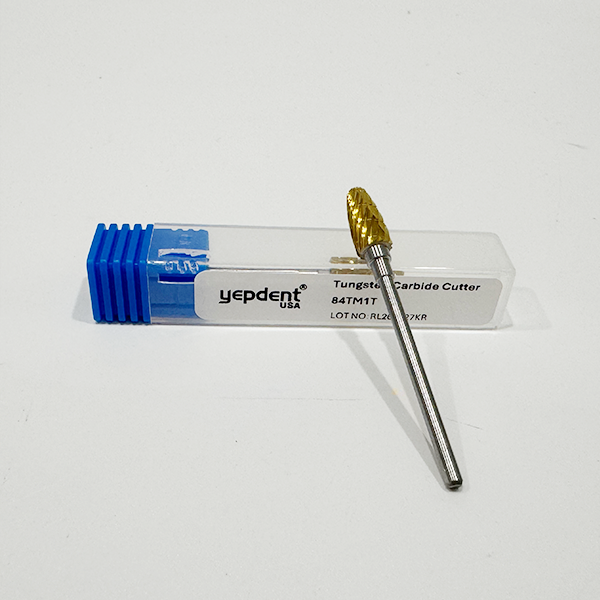 Laboratory Carbide Bur HP, 84T,Medium Cut,Gold 1pc/pack