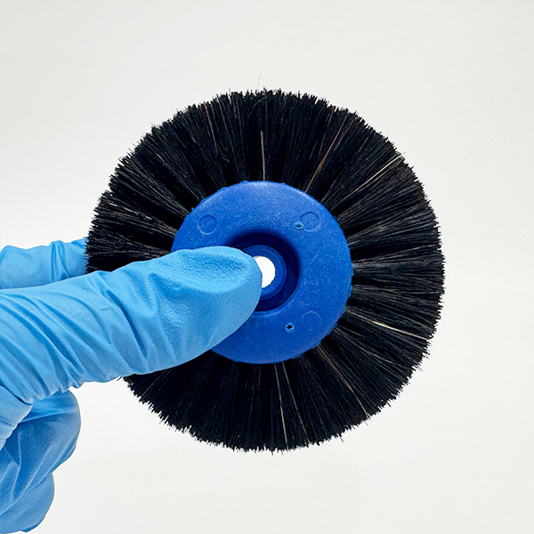 Black Bristle Plastic Wheel Brush4-Row Straight BBPB800S